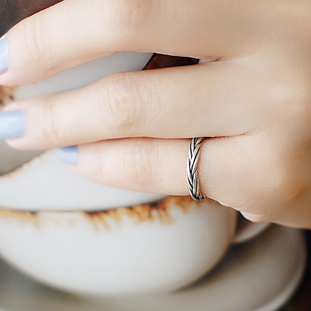 托斯卡尼純銀戒指(尾戒)/SR935