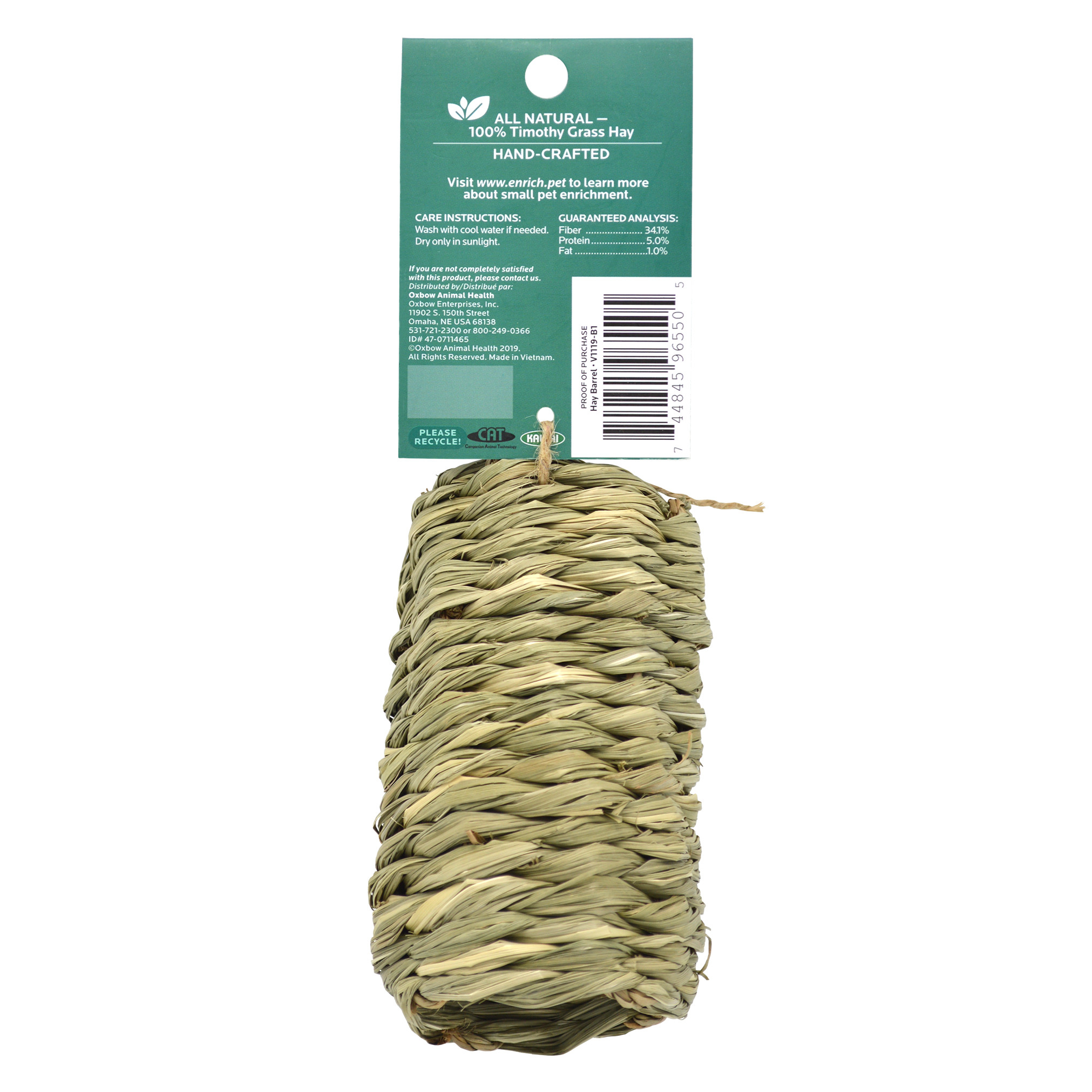 Oxbow Timothy Club 草織圓桶小窩