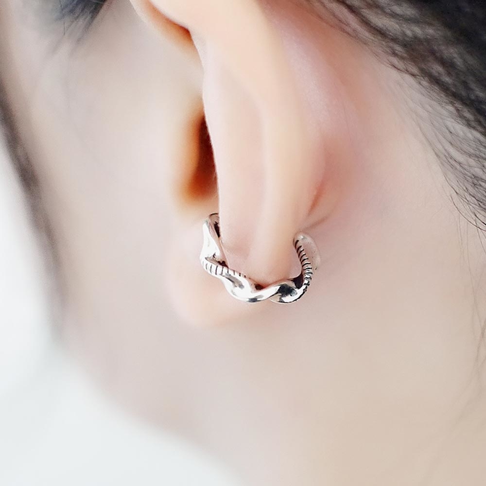 叛逆純銀耳骨夾(單支)/SE523 女生男生耳環 無耳洞 復古耳夾 男生禮物