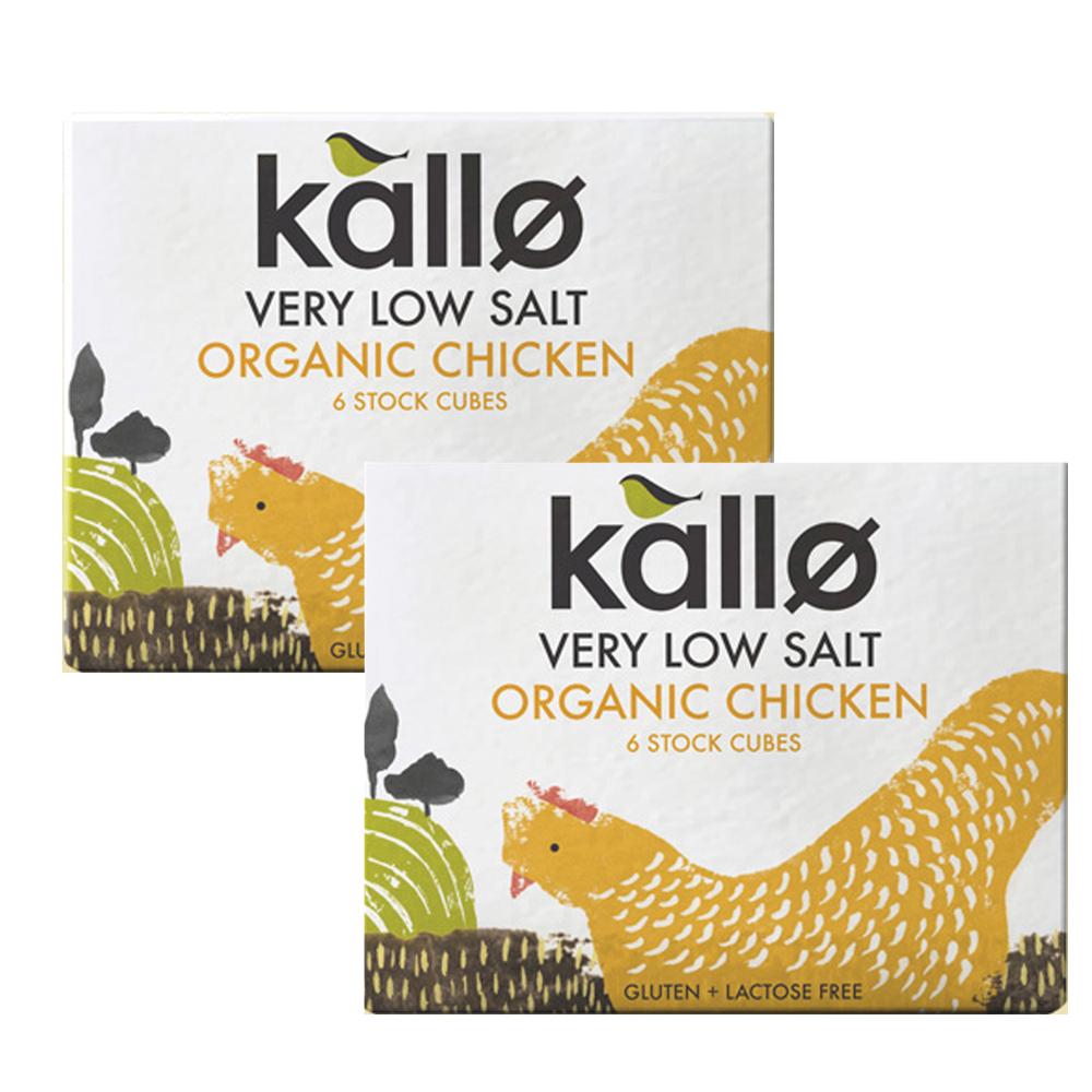 【Damaged packaging】Kallo Organic Very Low Salt Chicken Stock Cube (6 cubes) (70402)