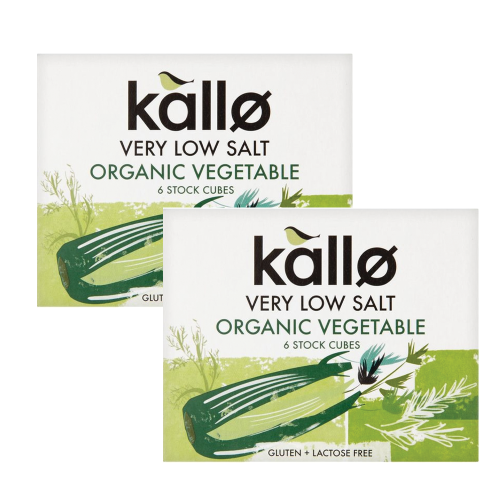 Kallo 有機極低鹽蔬菜湯粒 x 2 盒 (6粒) (70403)