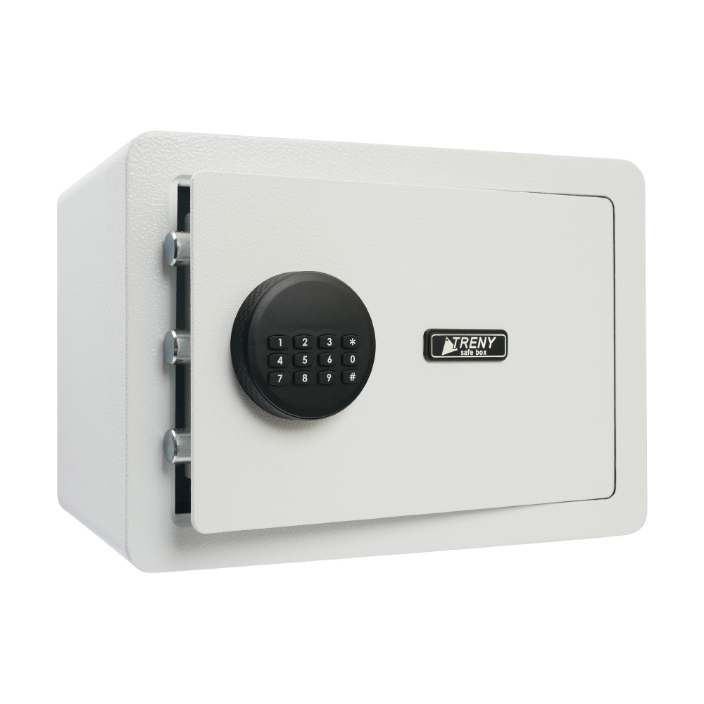TRENY 三鋼牙 實力電子式保險箱 - 中 (白)