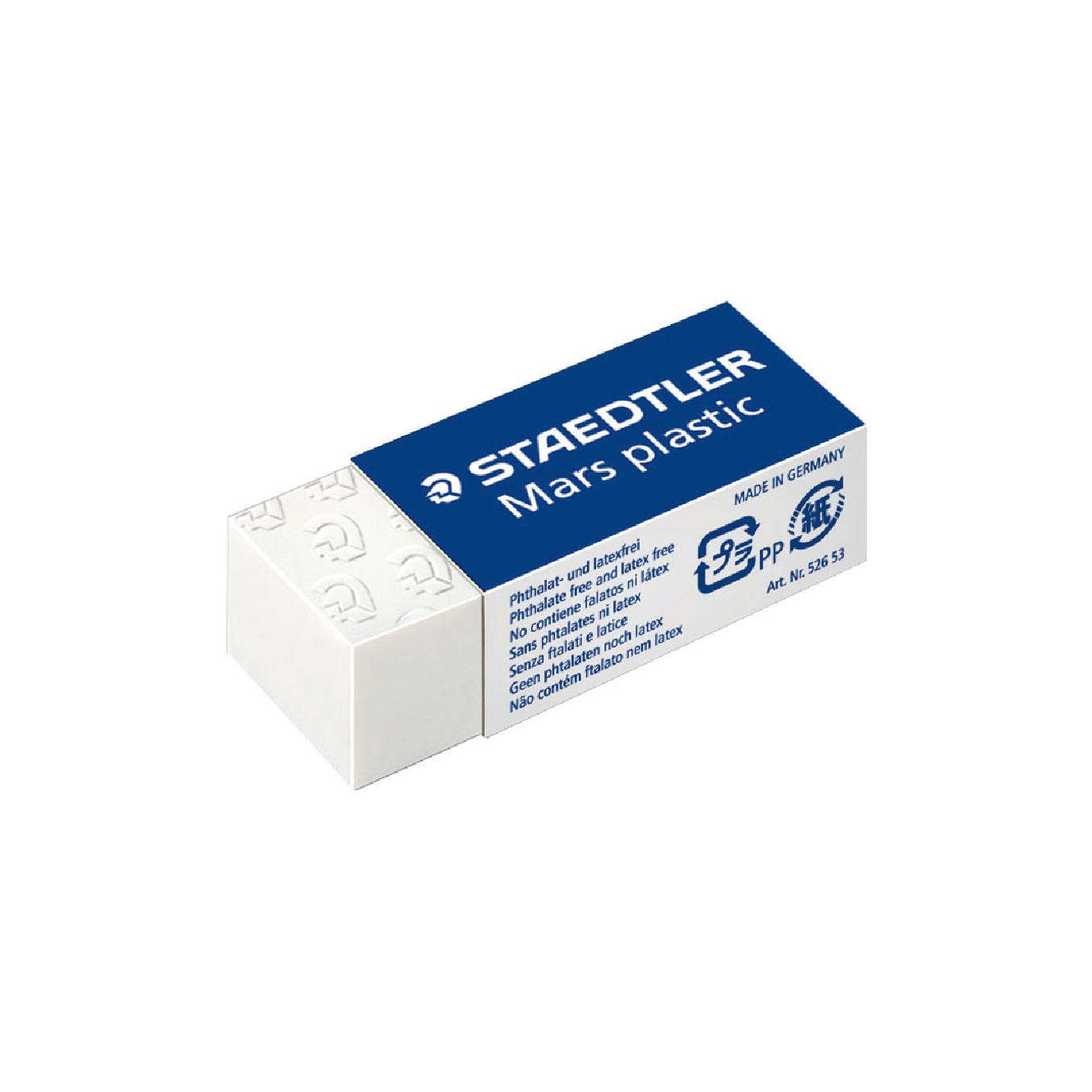 【STAEDTLER 施德樓】頂級鉛筆製圖塑膠擦-小 MS526 53