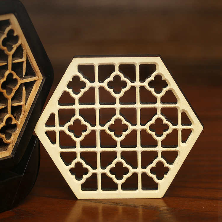 桐木浮雕 二胡音窗 木質二胡花窗 南方六角二胡專業窗花 音窗 二胡配件 34-G203