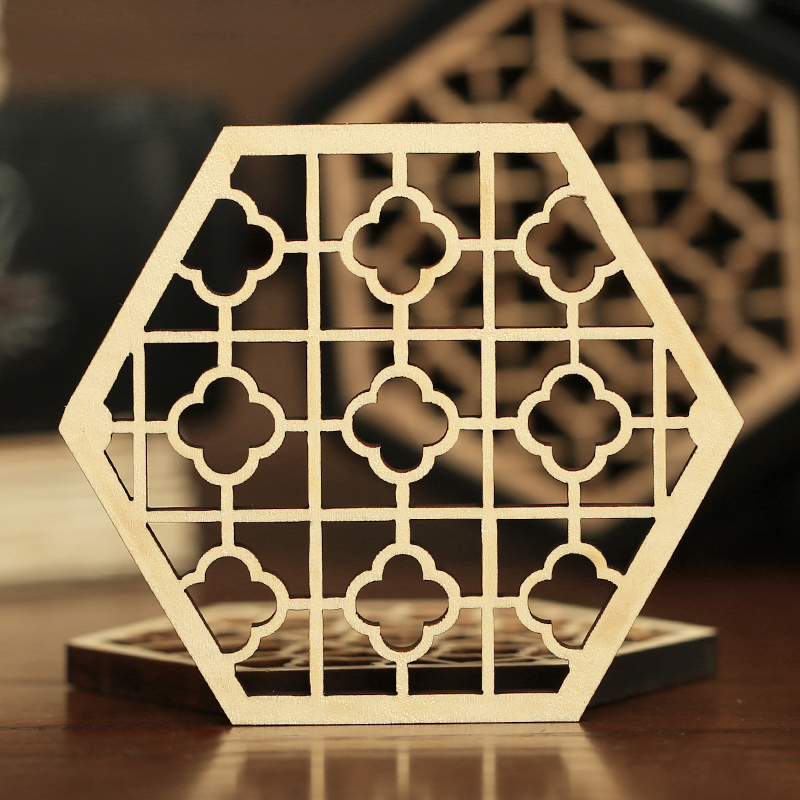 桐木 二胡音窗 木質二胡花窗 南方六角二胡專業窗花 音窗 二胡配件 34-G204