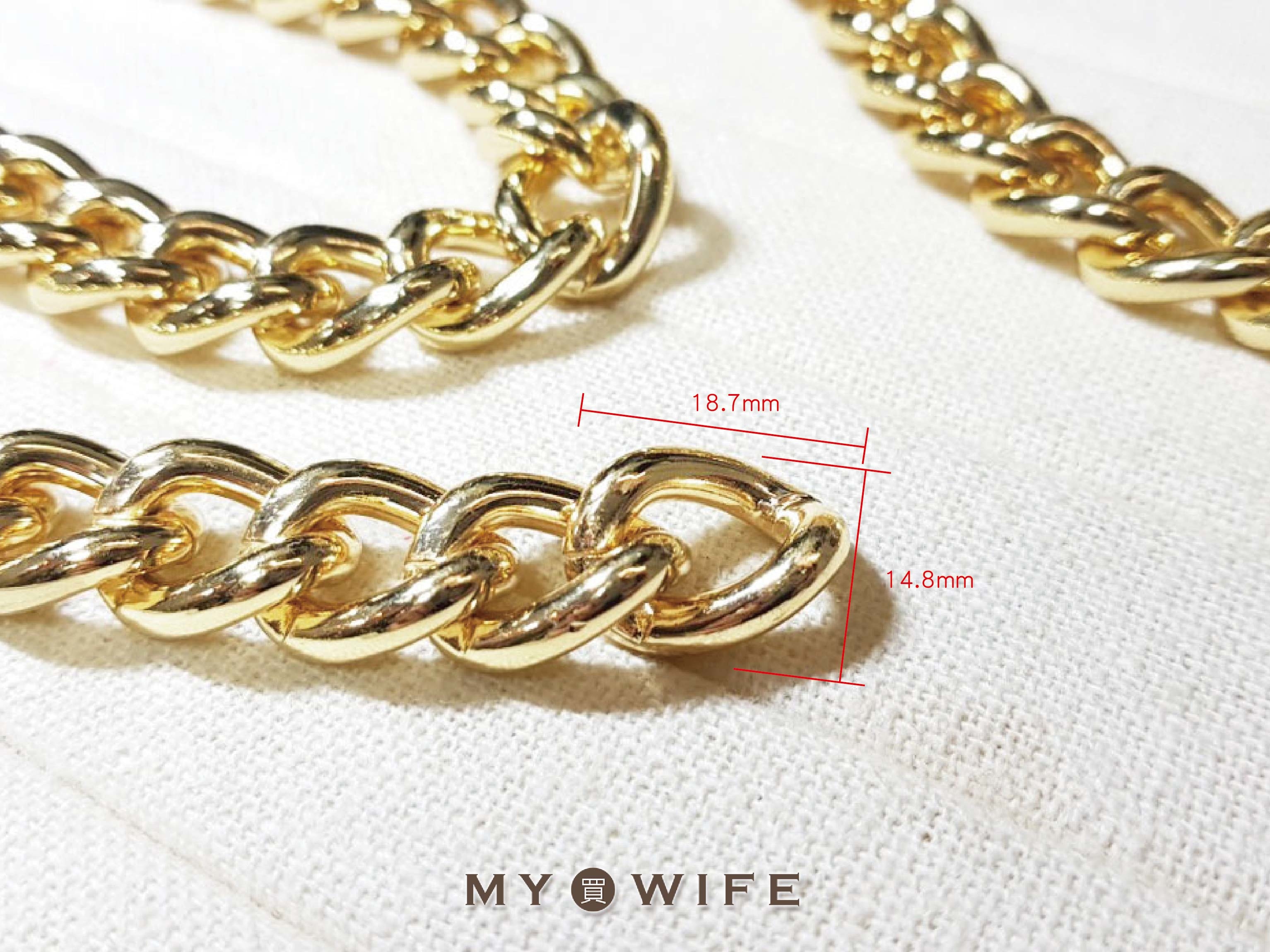 18.7x14.8mm金屬鍊條#4_3色【SL-YF8 # 3.8LN】