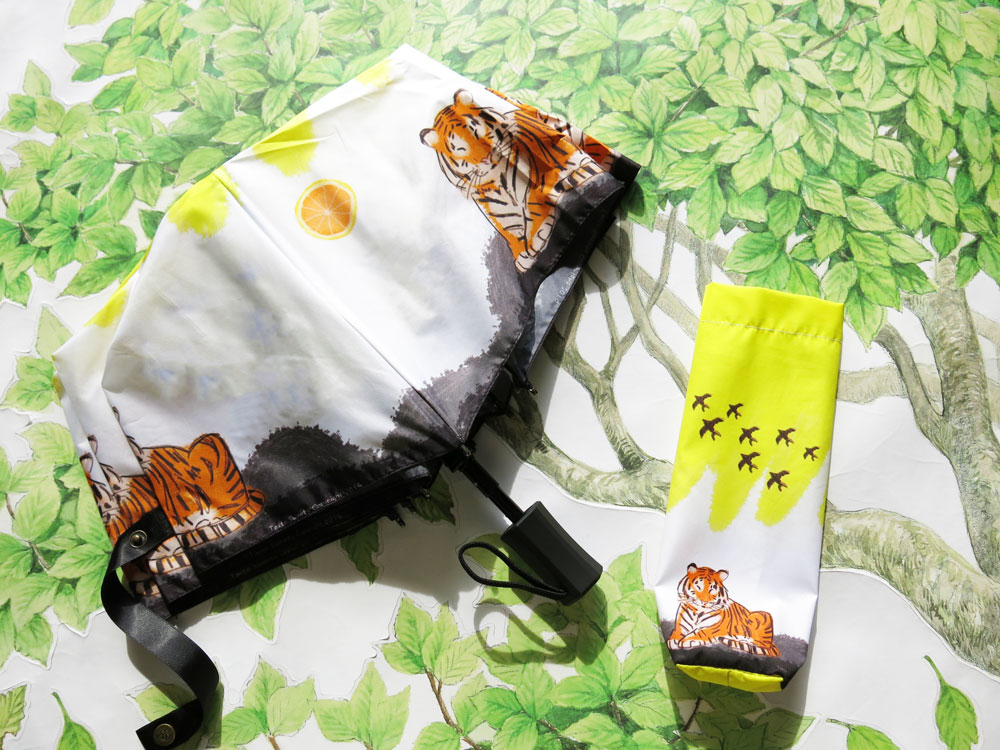 豔陽柑橘虎晴雨三折傘