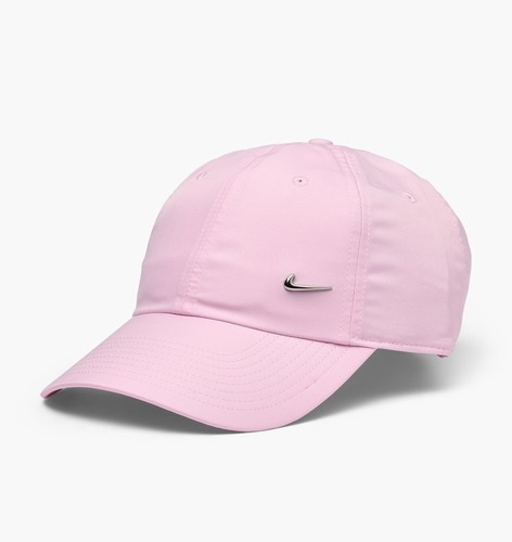white nike hat with pink swoosh