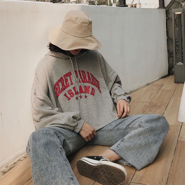 正韓-字母短版帽T*3色