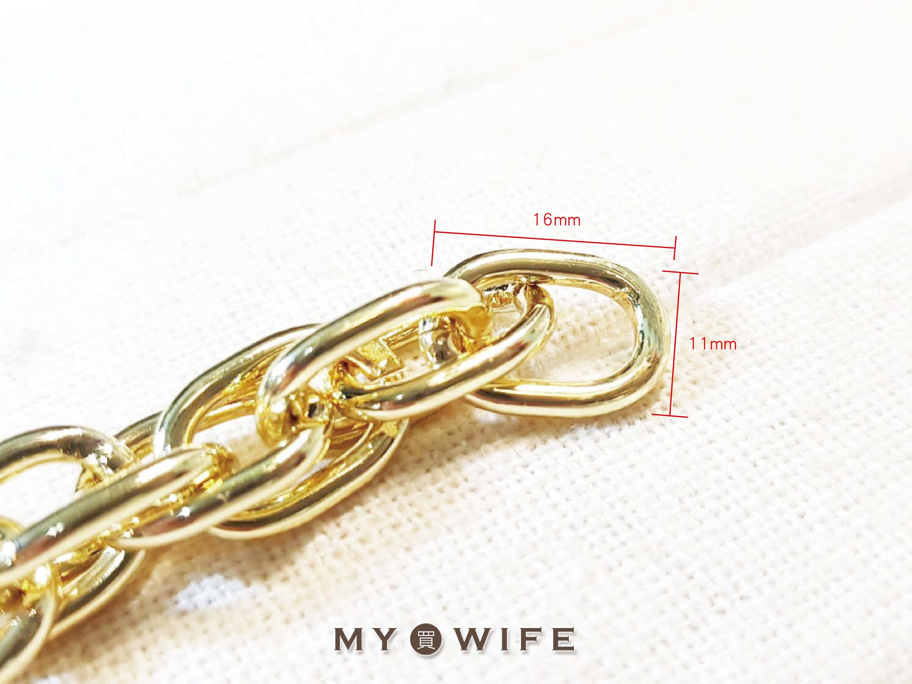 11x16mmO字雙織金屬鍊條#7_3色【SL-YF13 # 2.3LOD2】