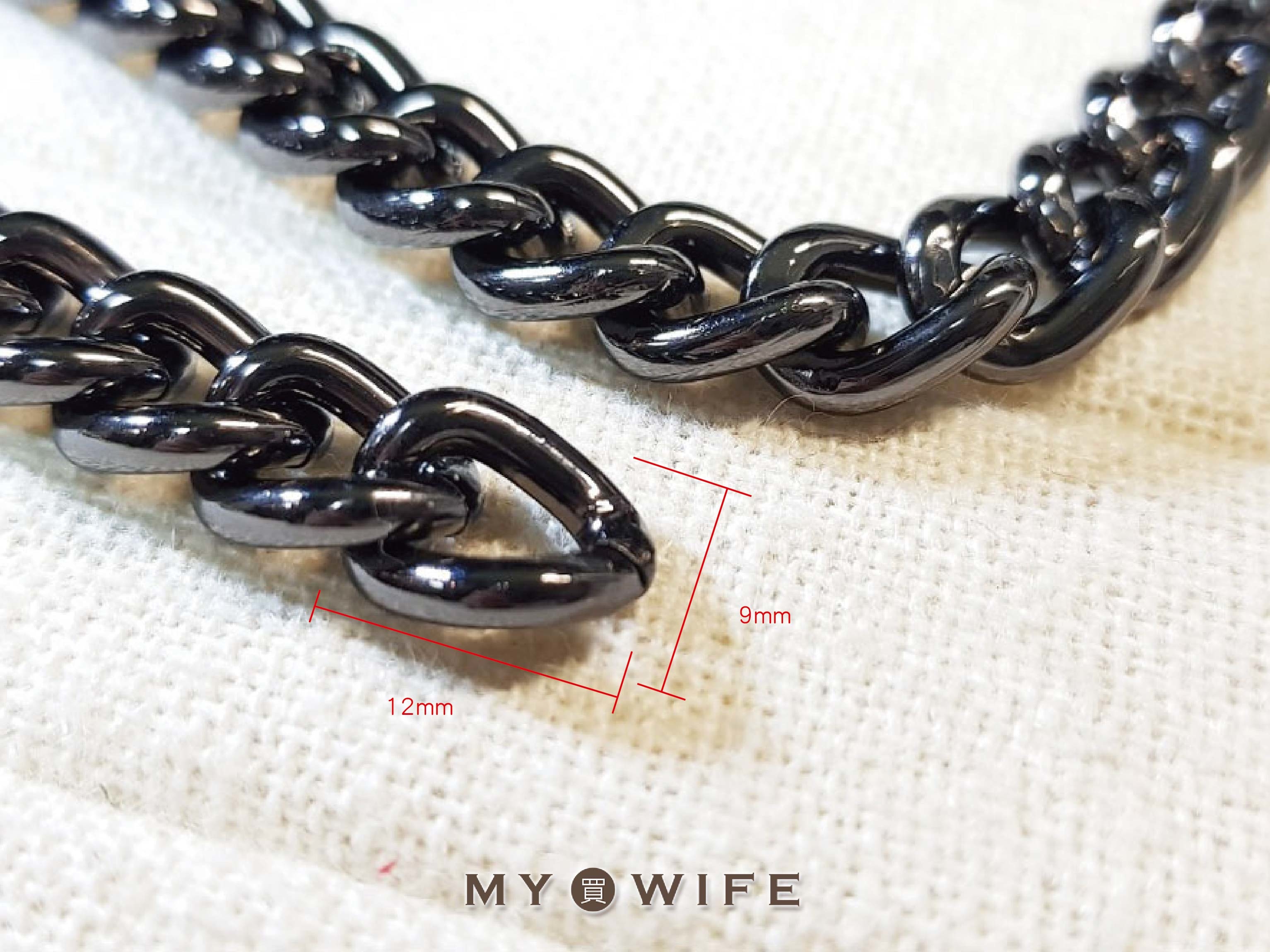 12x9mm金屬鍊條#3_4色【SL-YF2.5LN】