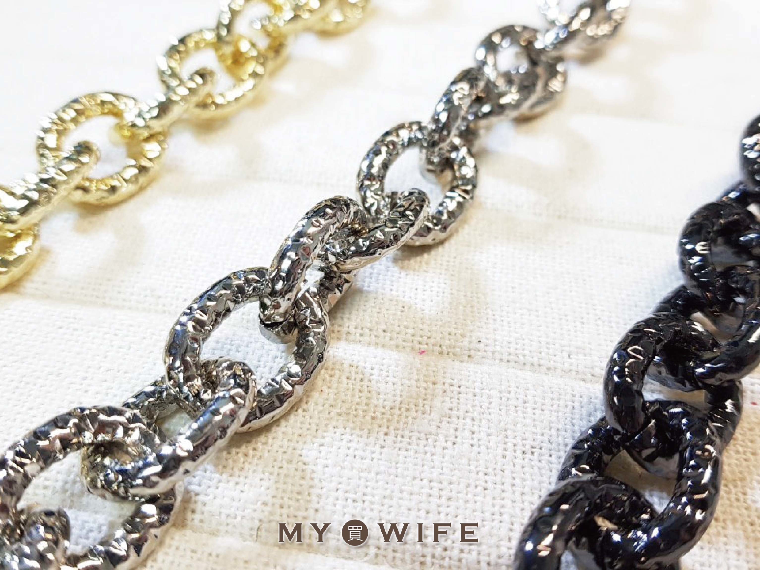 16x20mm鑽石紋O字金屬鍊條#18_3色【SL-YF8 # LZSO】