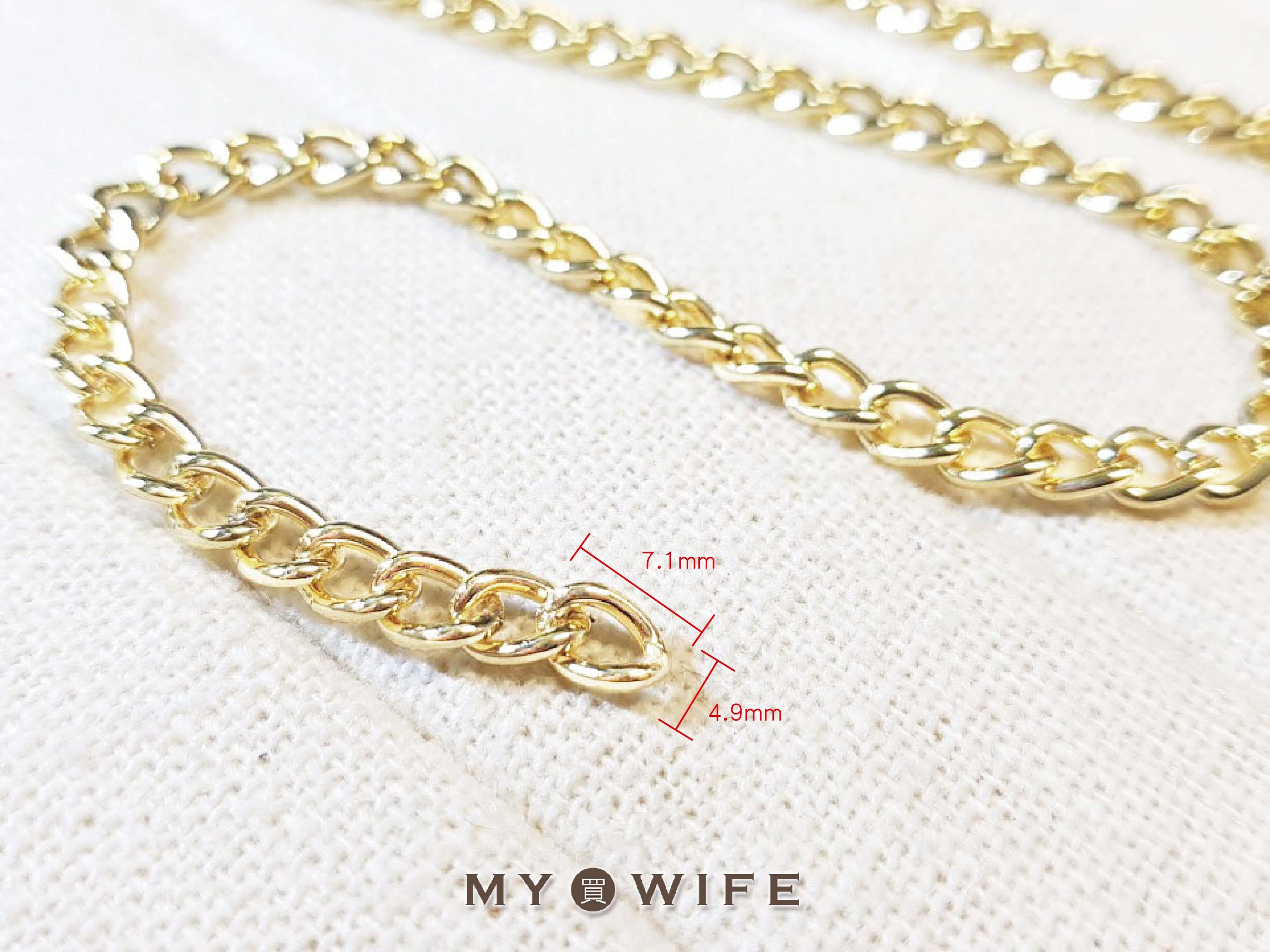 7.1x4.9mm金屬鍊條#13_5色【SL-YF18 # TN】