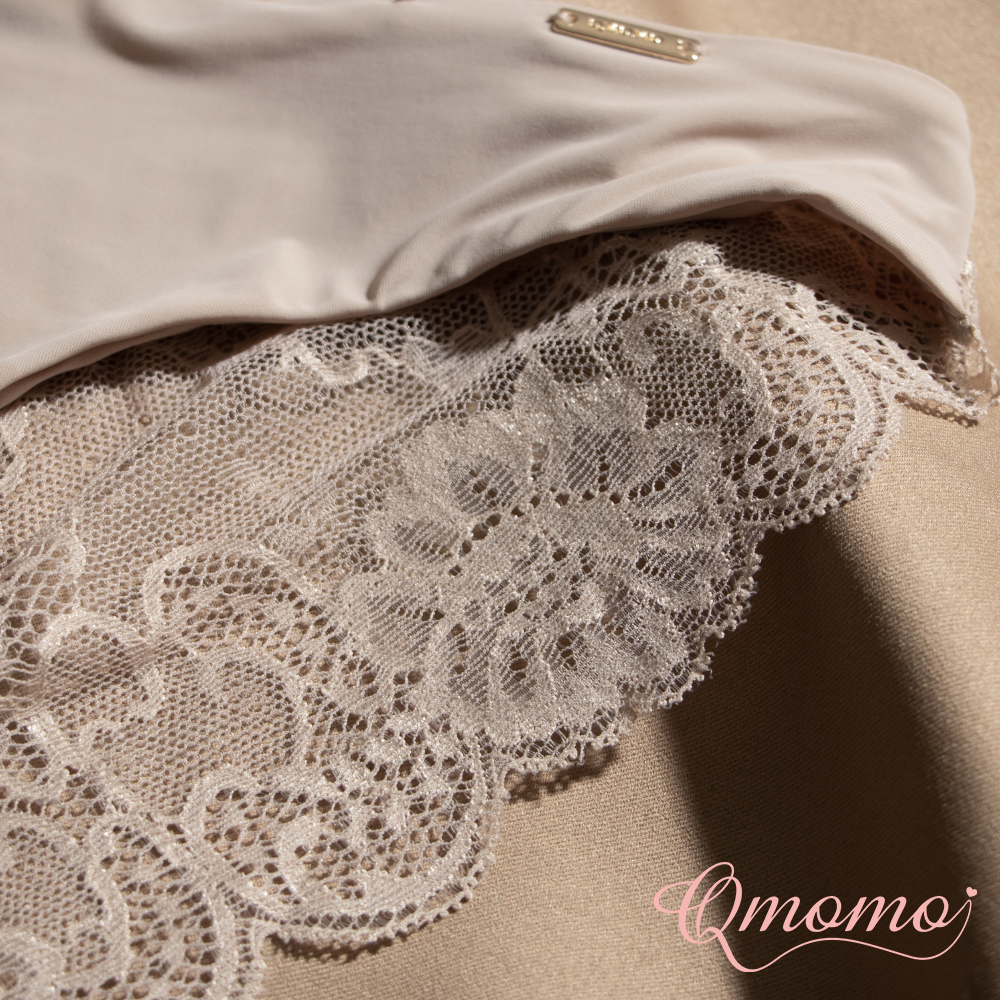 Qmomo 【ZERO Comfy】 Seamless lace Pantie (Milk Tea)