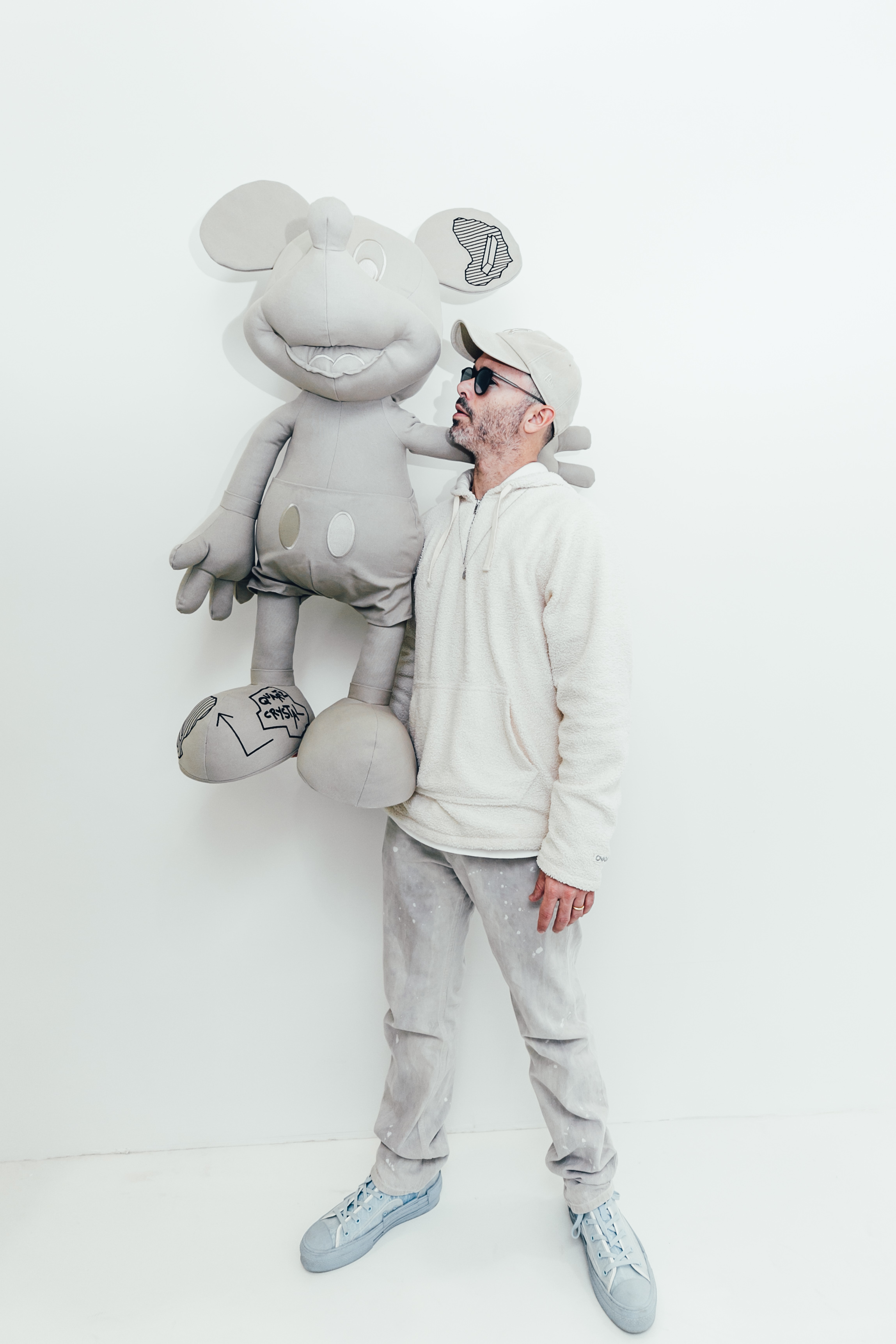 Daniel Arsham APPortfolio Mickey Mouse Disney 47cm stuffed toy Plush doll gray