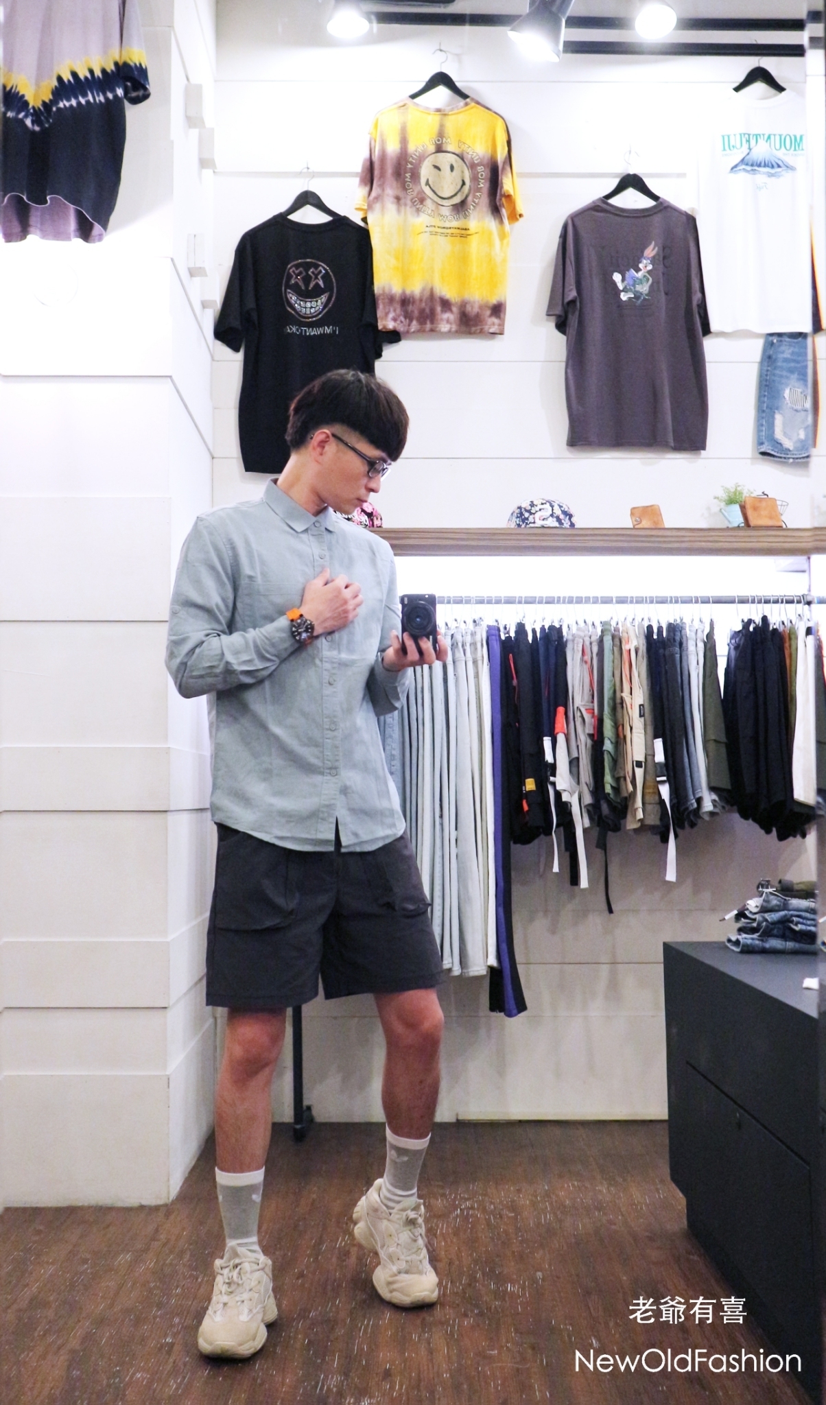 『新品上市』一字刺繡口袋素色襯衫(NOF20062003)