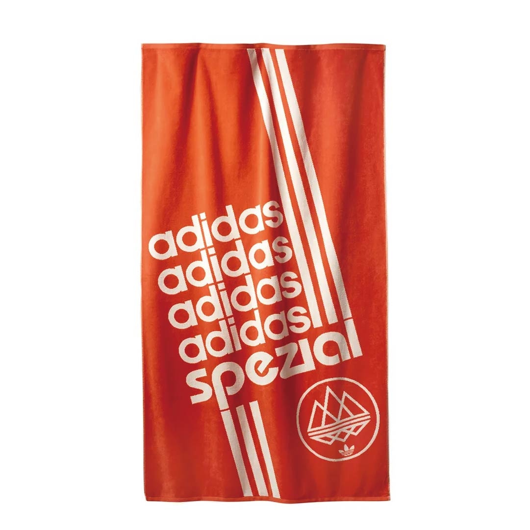 【 adidas TOWEL SPZL 橘紅浴巾 】