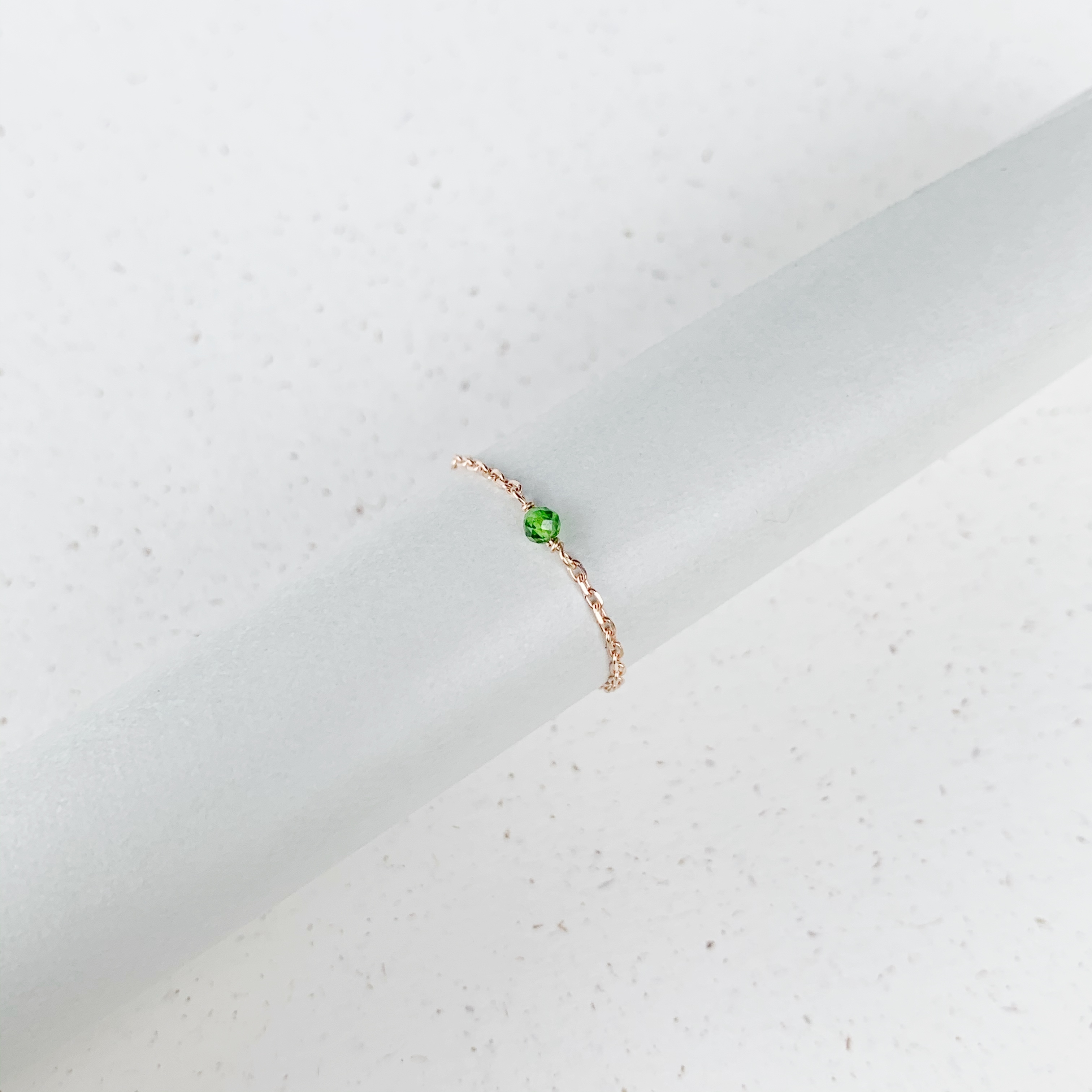 14K透輝石簡約鍊戒