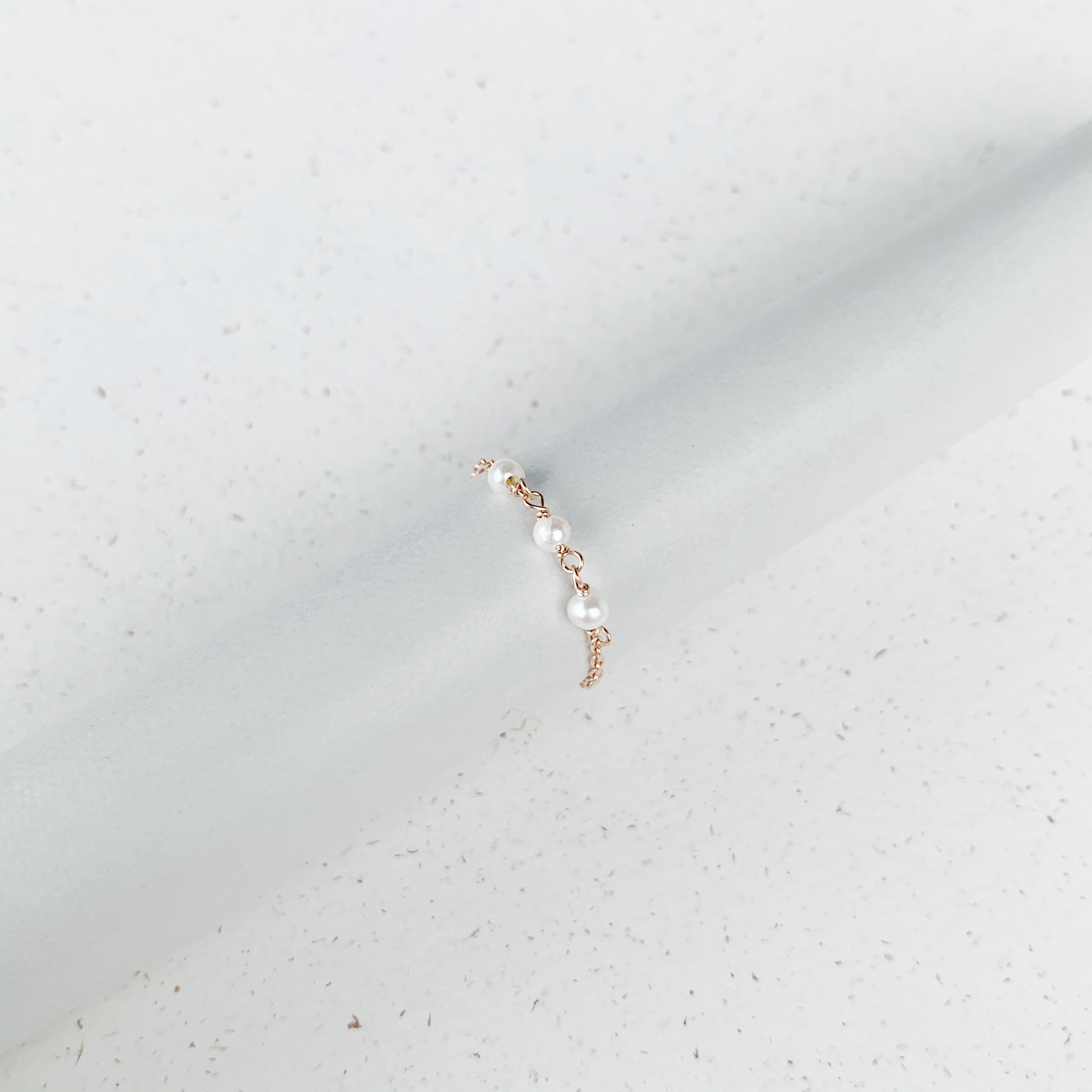 14K三顆珍珠簡約鍊戒