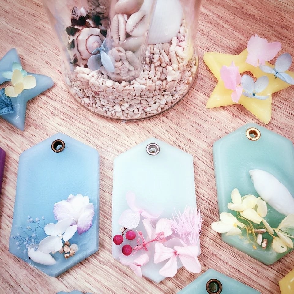 【青手作DIY】貝殼＆繡球花香氛蠟片