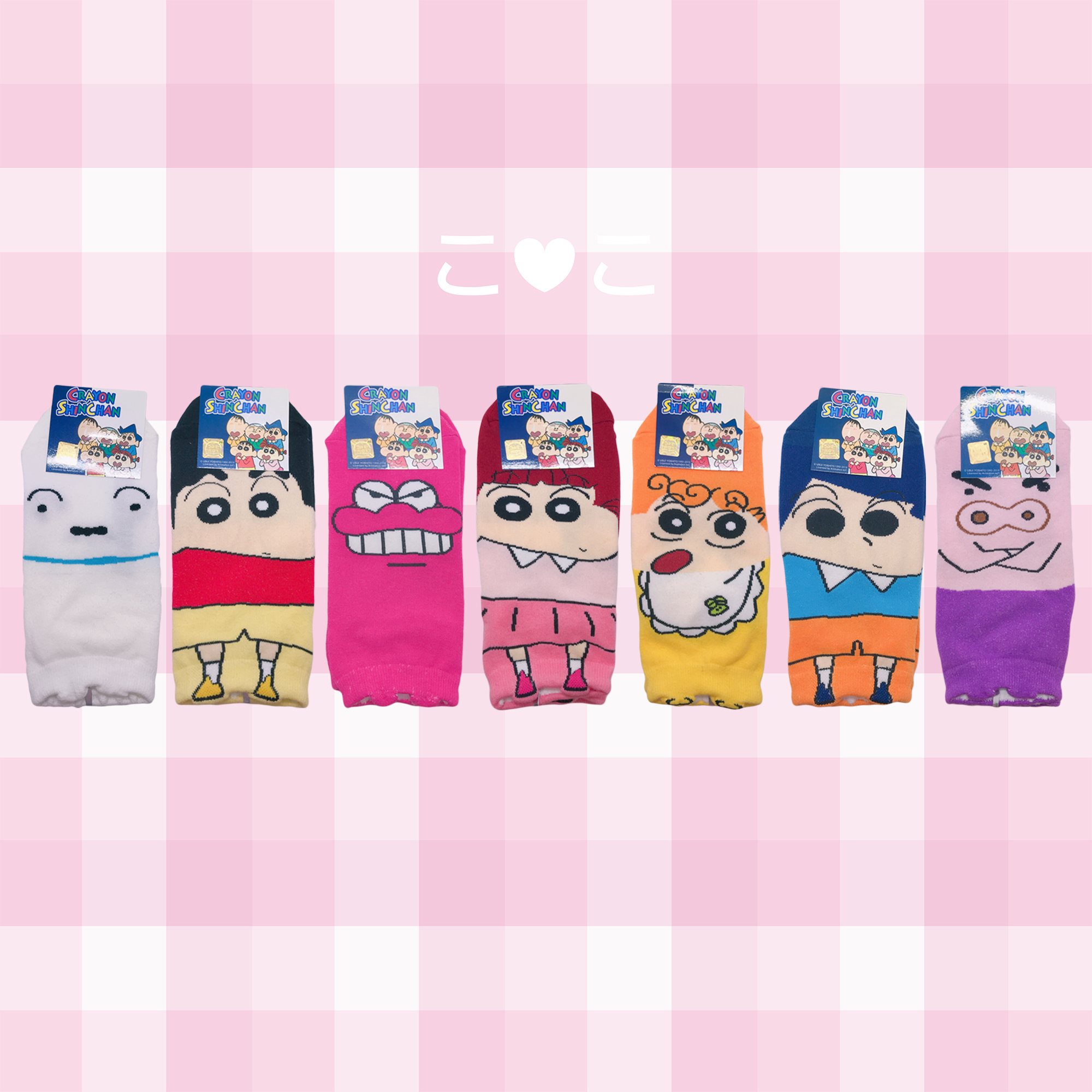 蠟筆小新人物造型隱形襪
