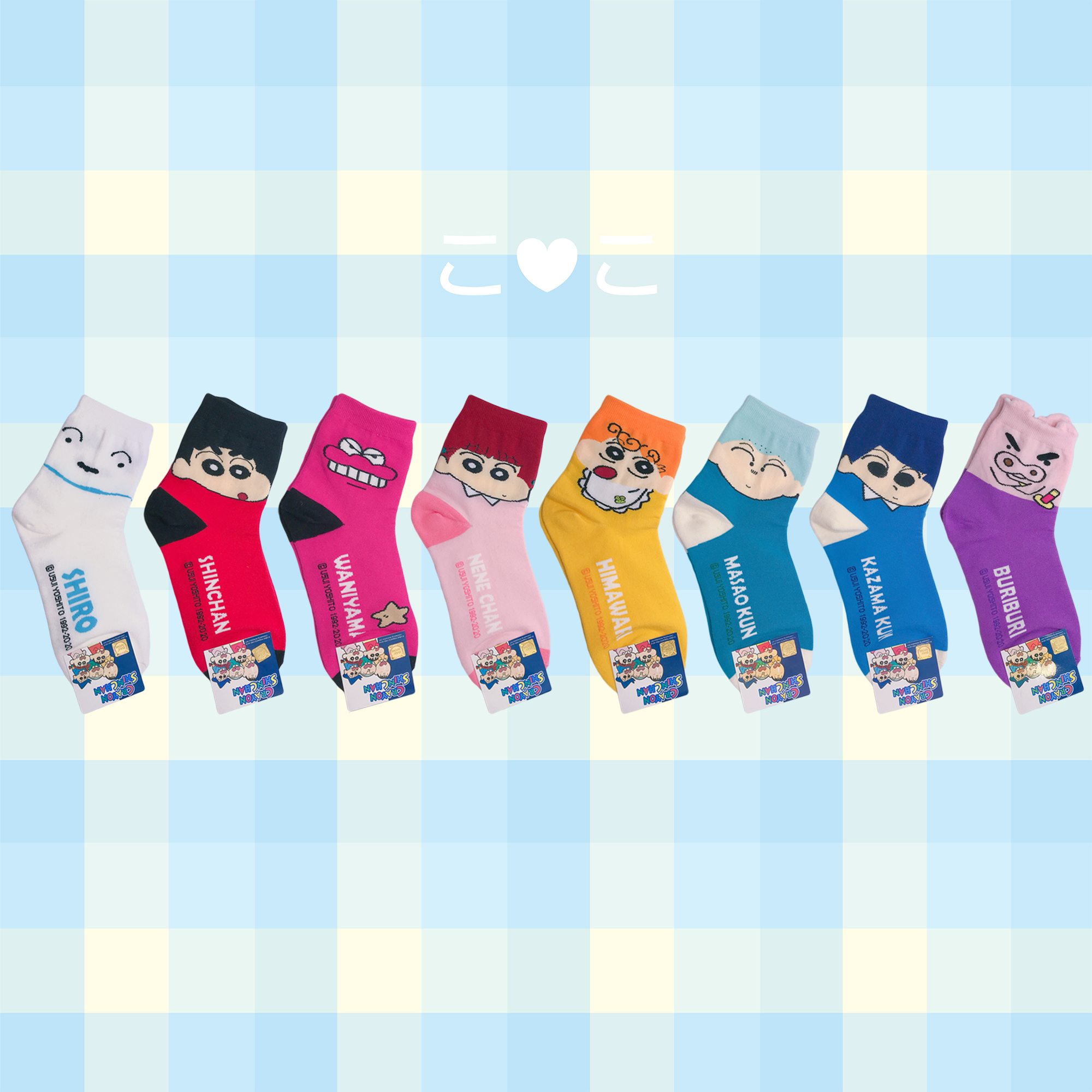 蠟筆小新人物造型滿版襪子
