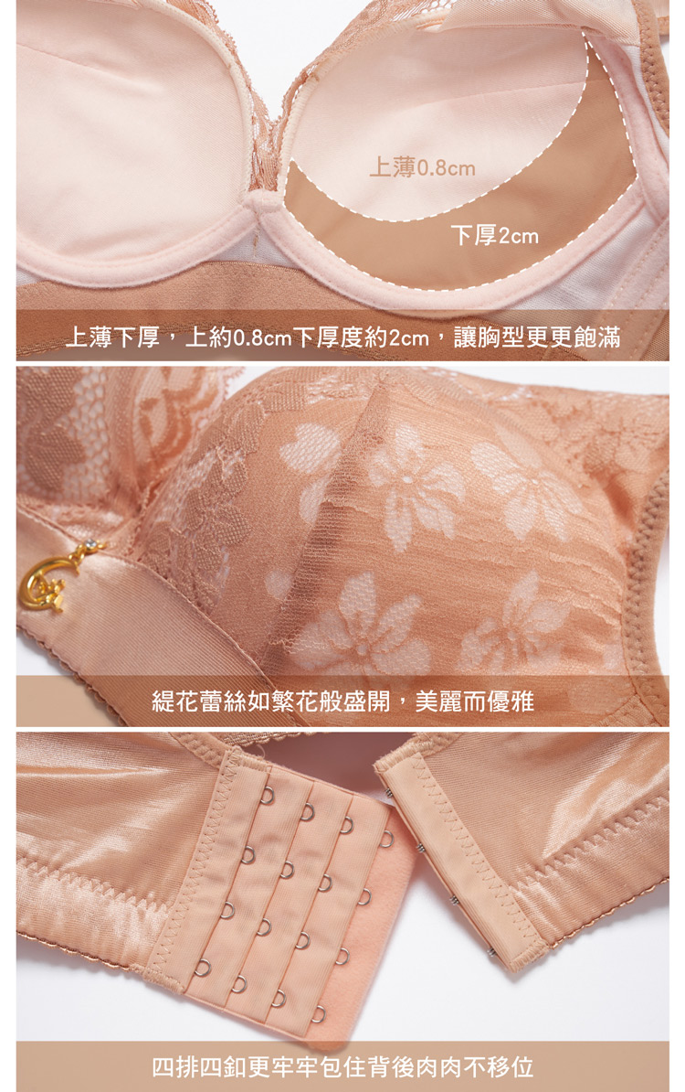 Olivia 無鋼圈蕾絲集中舒柔內衣