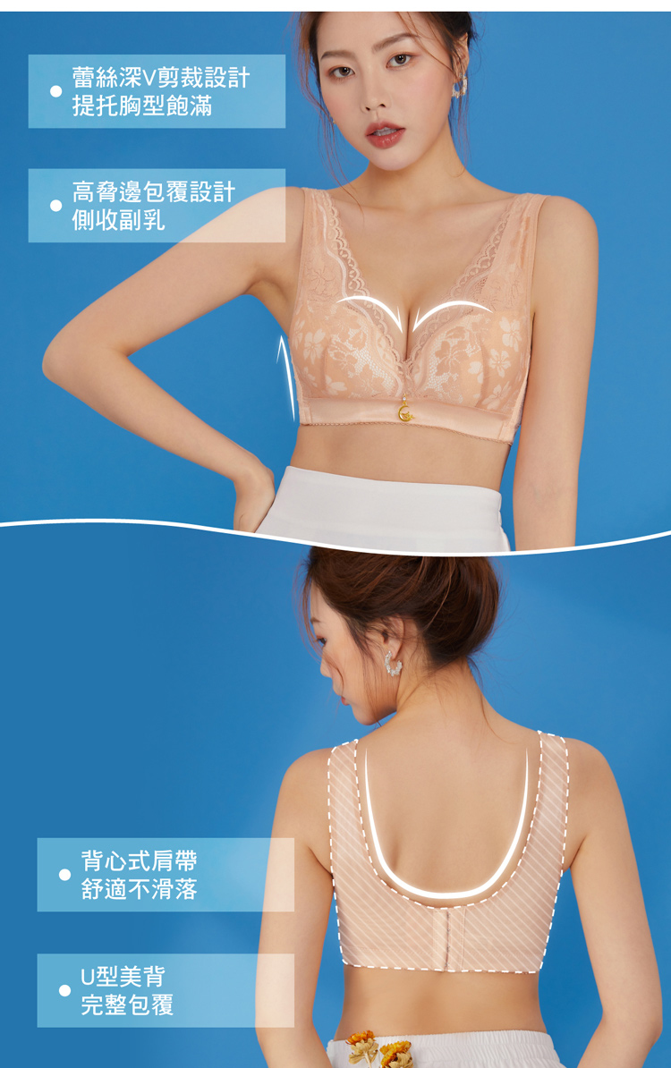 Olivia 無鋼圈蕾絲集中舒柔內衣