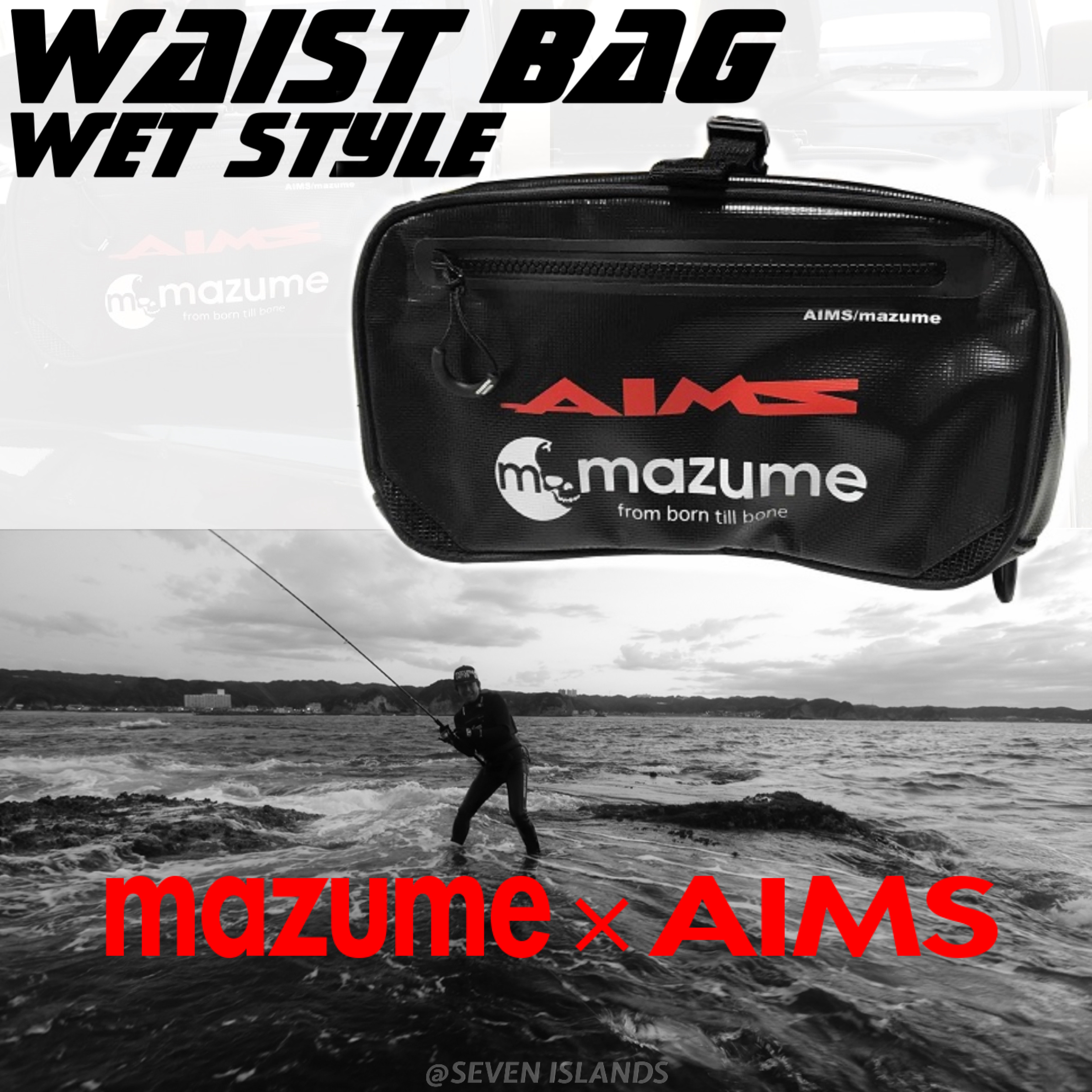 MAZUME x AIMS WET STYLE WAIST BAG MZBK-328