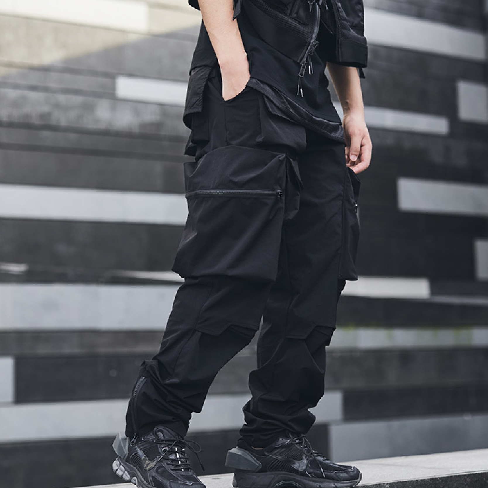 多口袋結構城市機能工裝褲