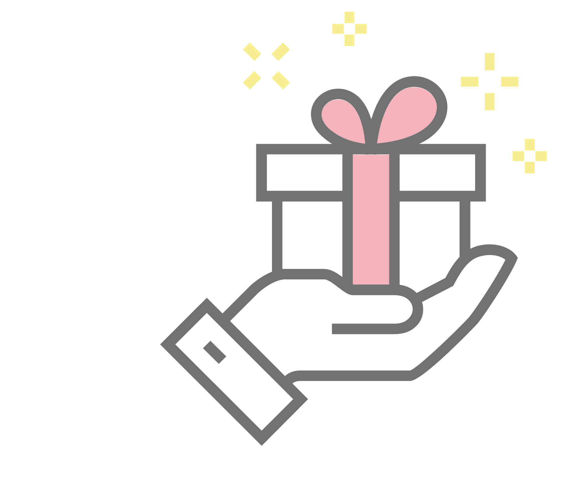 手捧禮盒-用心服務顧客