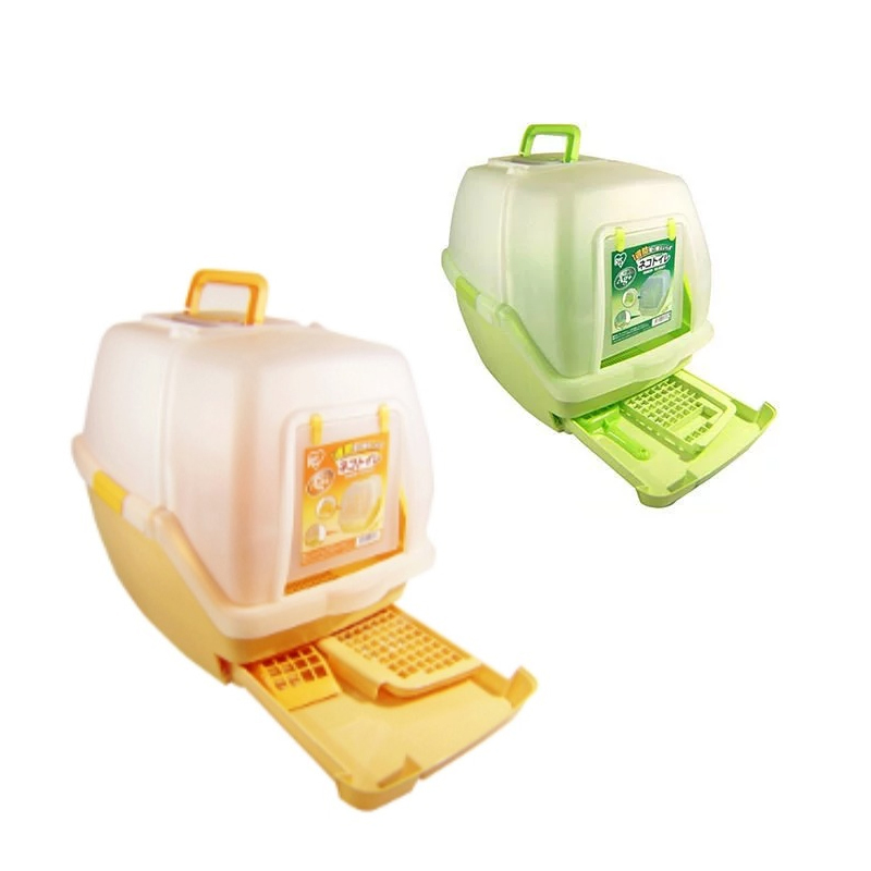 日本IRIS-大玉貓便盆TIO-530FT(綠/橙)