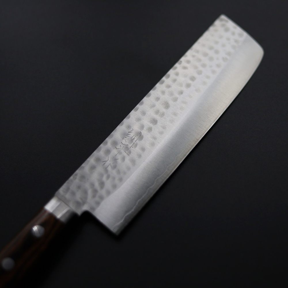 增谷訓生 菜切 165mm VG1鋼 鎚目