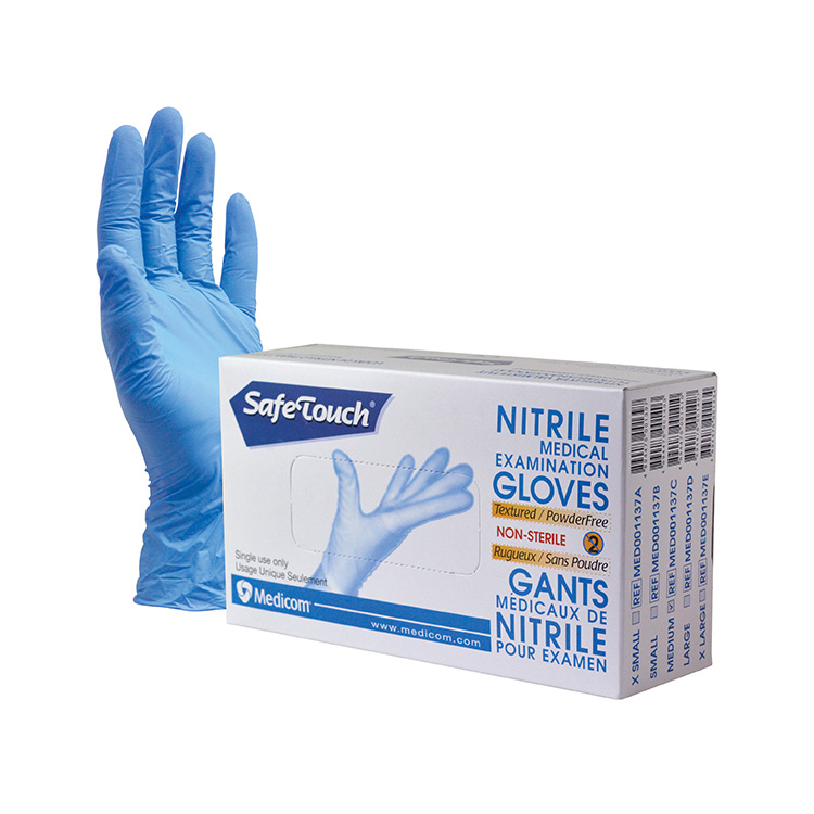 Medicom 麥迪康 - Safetouch 無粉藍色丁晴手套 (細/中/大) | 100隻