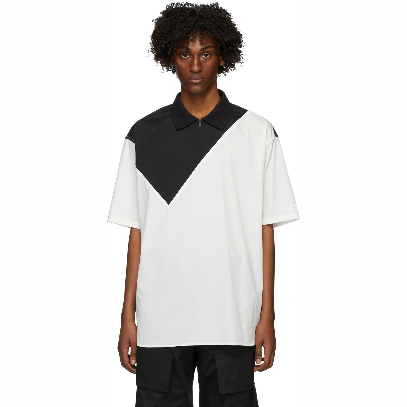 【 Y-3 W SWM POLO 短袖POLO衫 - 黑 】