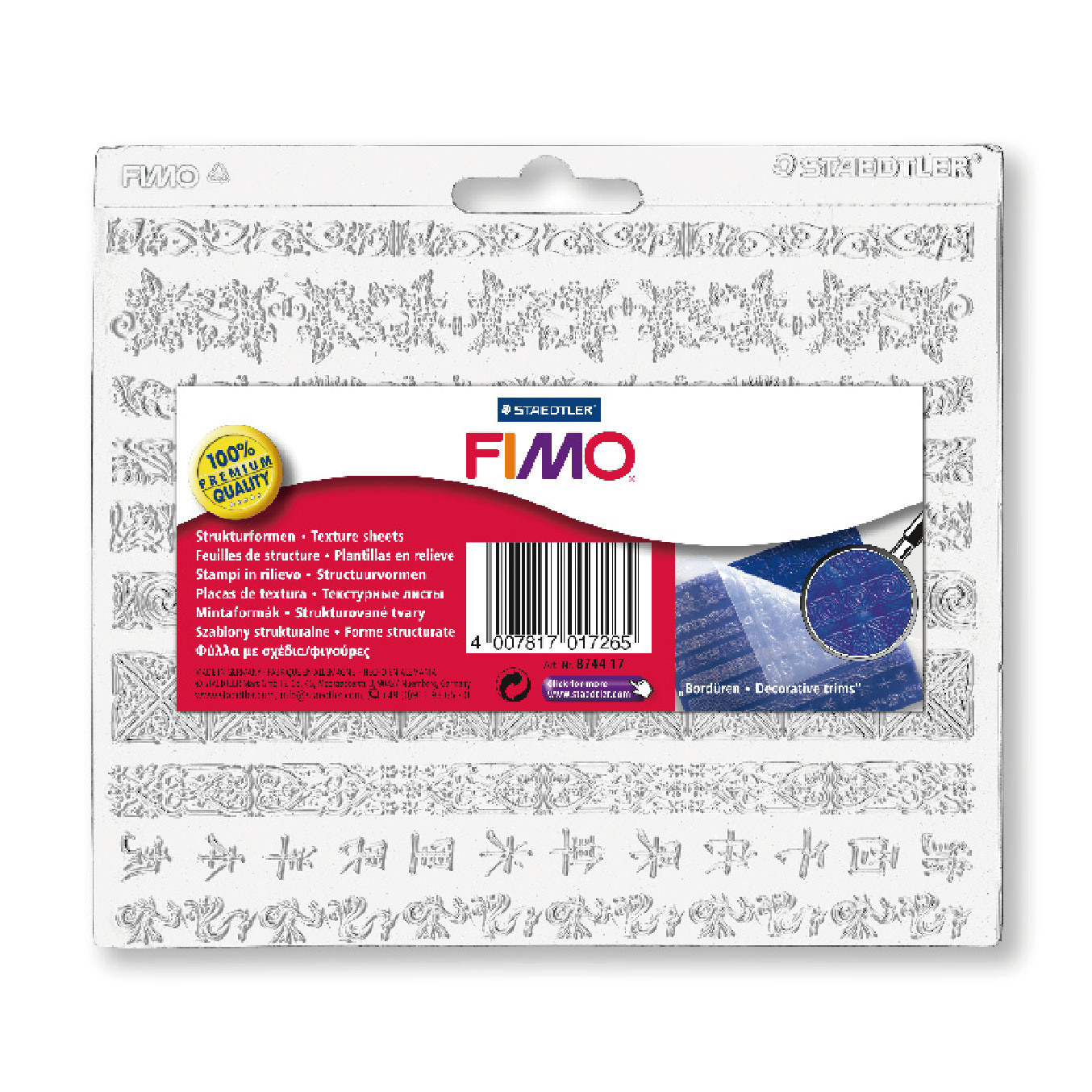 【STAEDTLER 施德樓】FIMO工具 8744 17 紋路模組-條狀飾紋