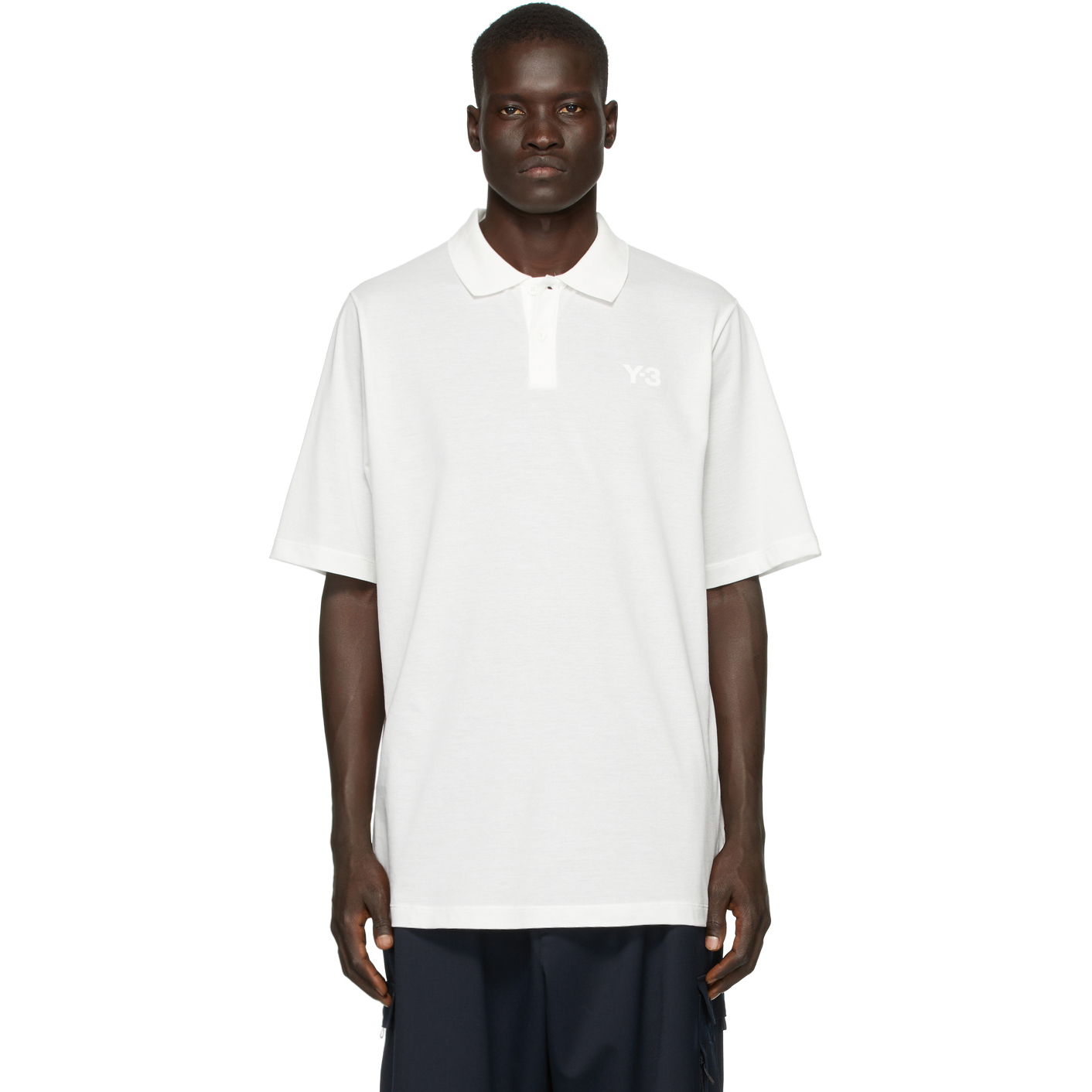 【 Y-3 M CL PLQUE POLO 短袖POLO衫 - 白 】