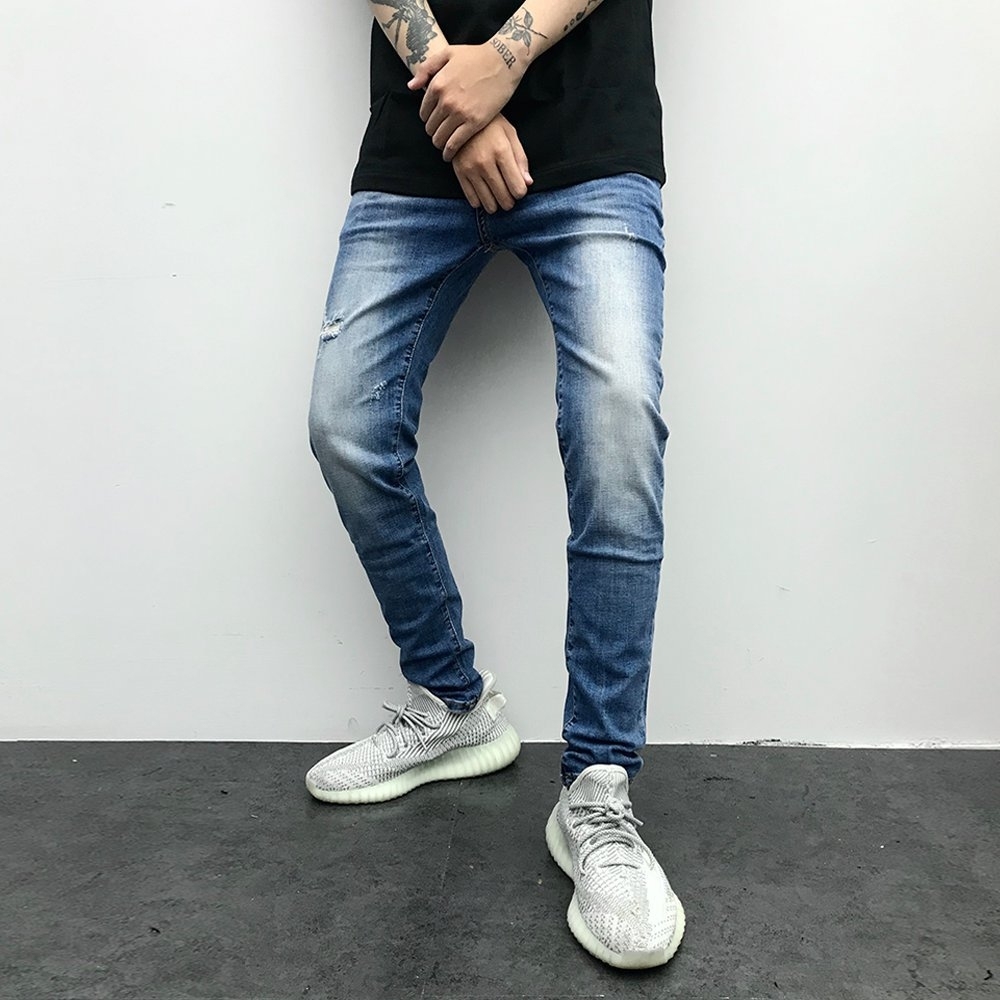 XCTRL 神之修身極彈牛仔褲-經典藍