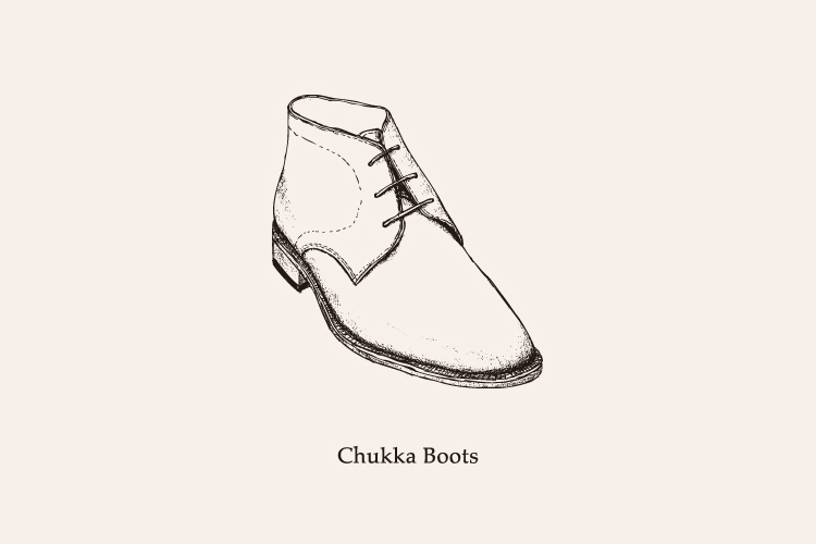 查卡靴 Chukka Boots 手繪圖
