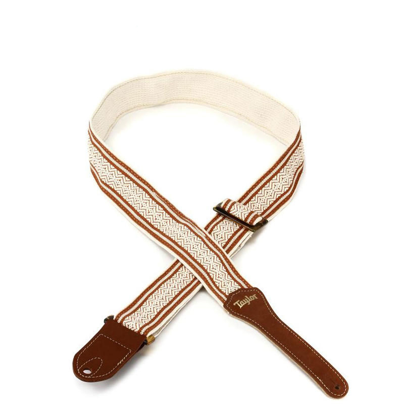 美國 Taylor 4003-20 Jacquard Cotton 2吋 吉他背帶 白棕色