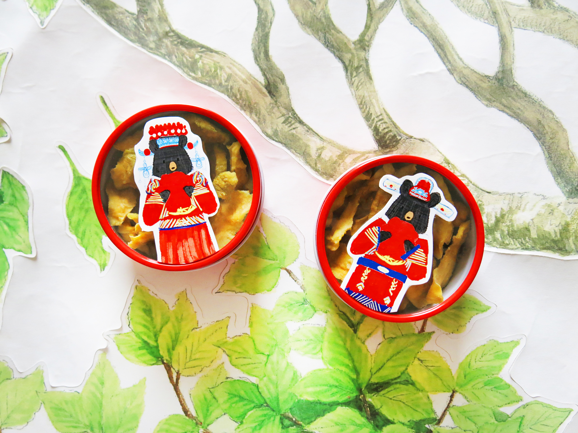 新婚熊款金屬小圓盒小巧水果乾