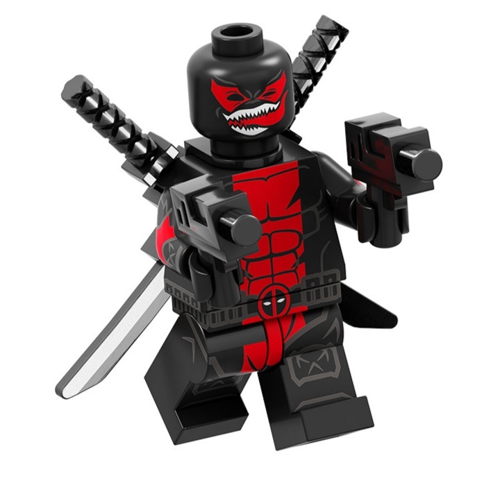 Deadpool  x Venom Custom Super Heroes Minifigs Minifigures Fit Lego P1664
