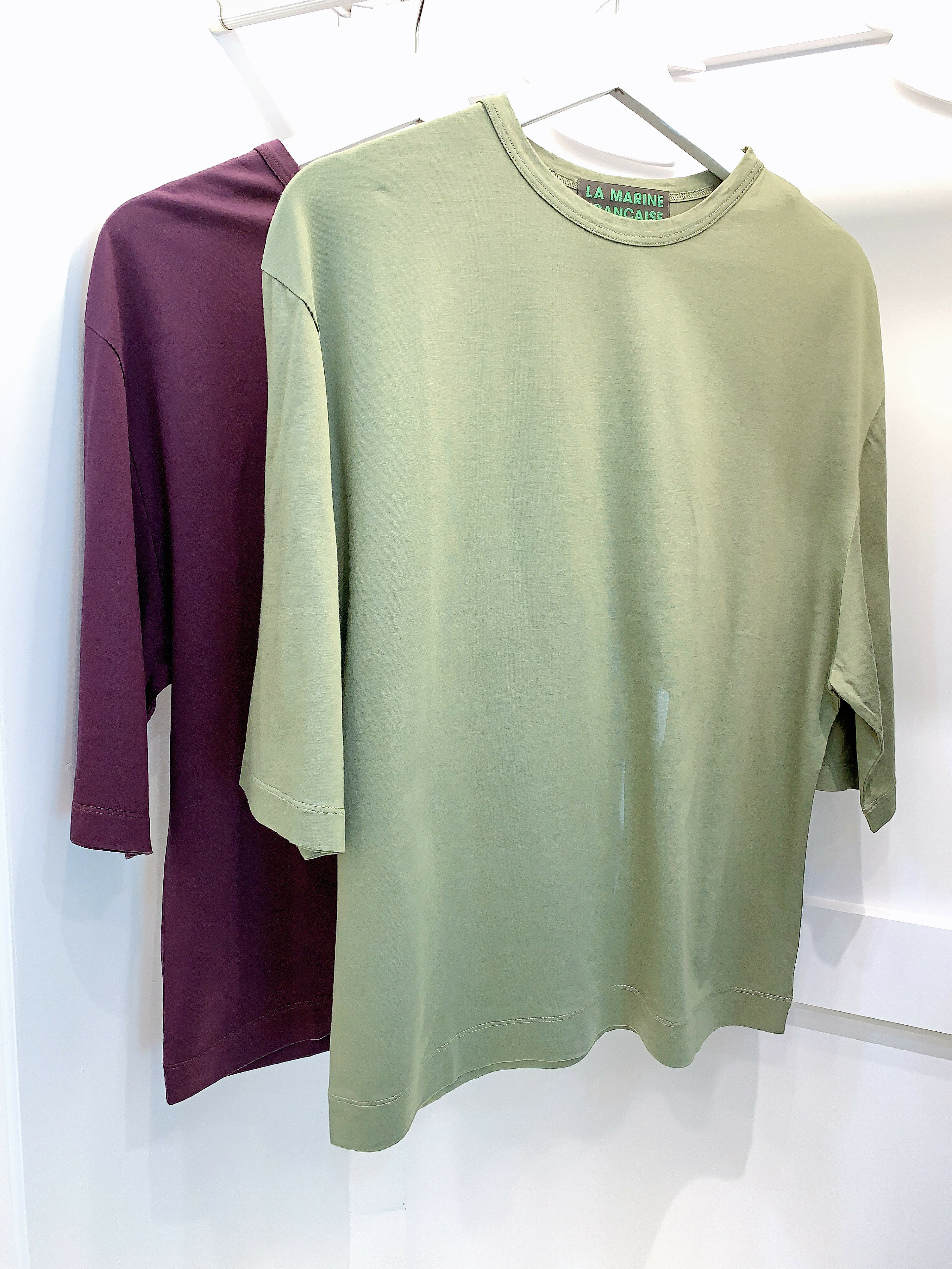 素面五分袖上衣