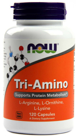 [預購] Now 三重胺基酸120粒 精胺酸+-鳥氨酸+離胺酸 一氧化氮 Tri-Amino