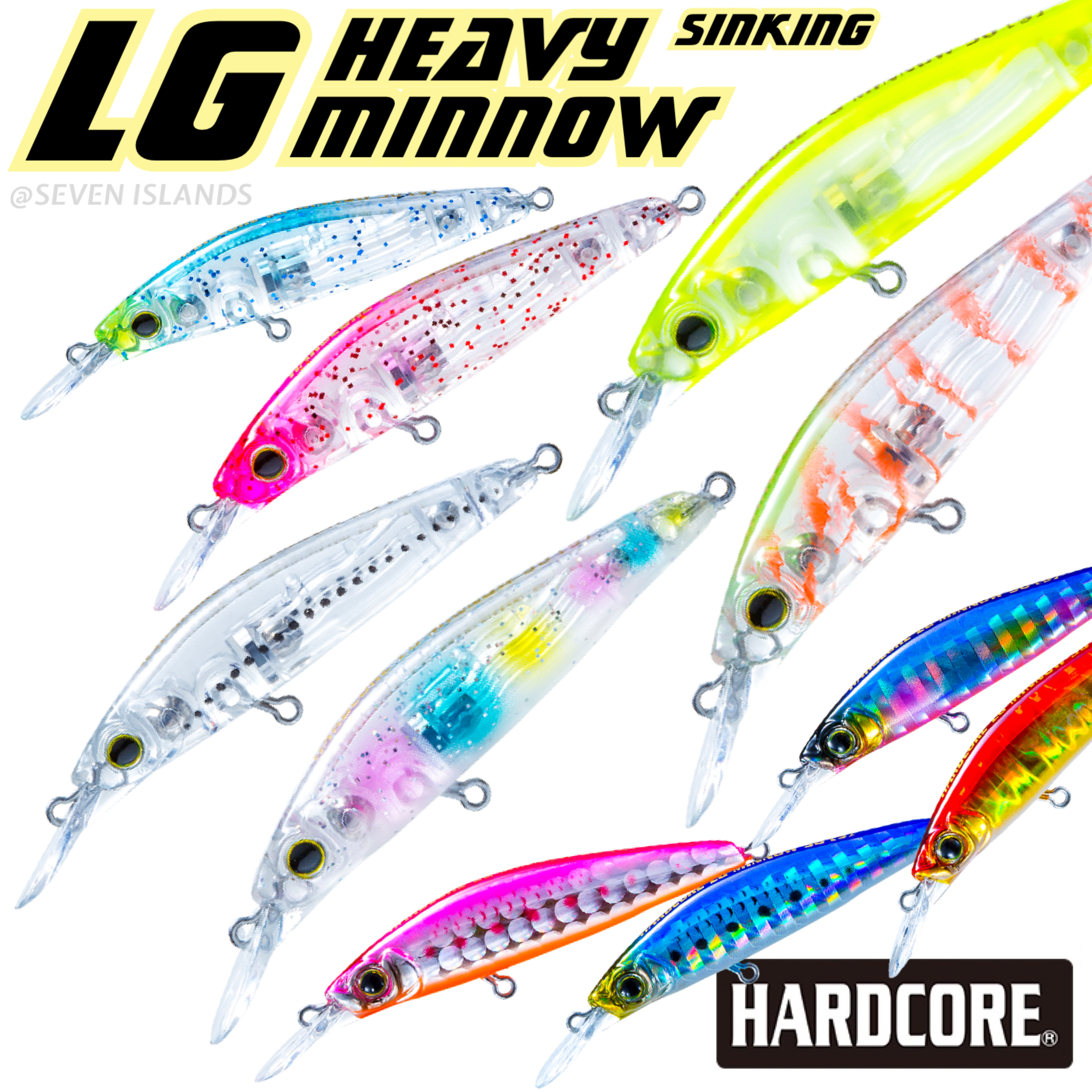 DUEL HARDCORE LG HEAVY MINNOW SINKING LURE 50MM