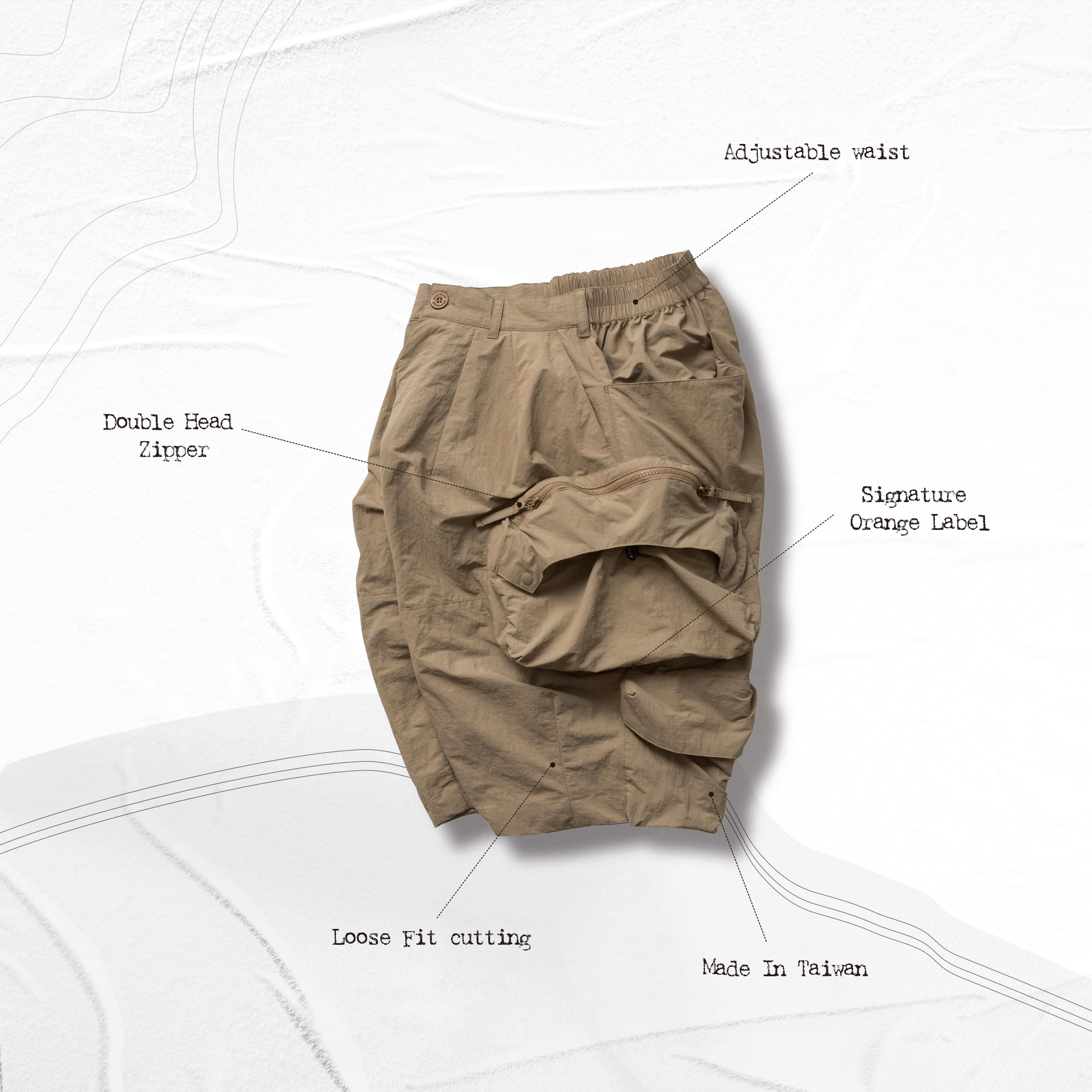 WIDE 11” Big Boy Utility Shorts - Khaki