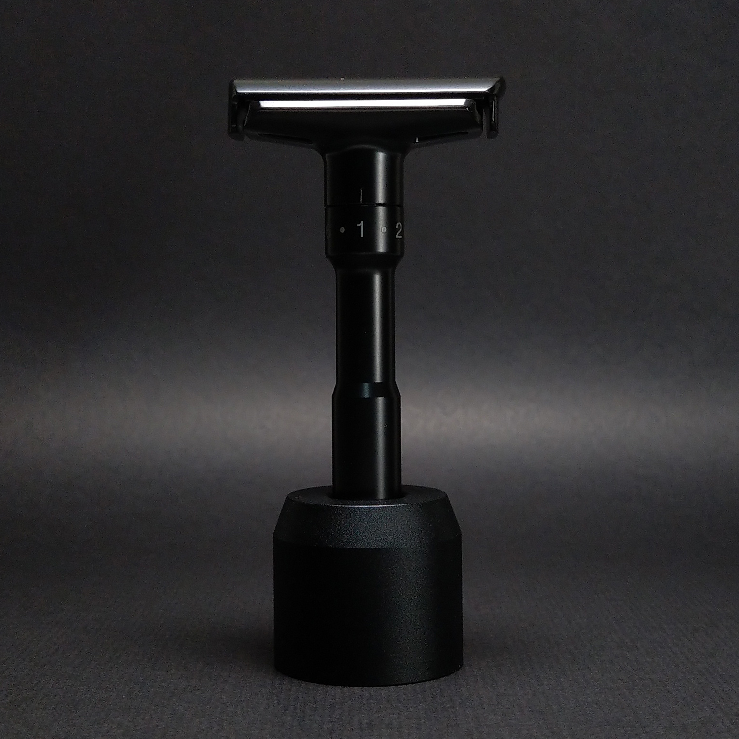 英國 Grand Manner 復古雙面安全手動刮鬍刀＋刀座（黑 / 六段可調式 / 傳統老式雙刃刮鬍刀片）