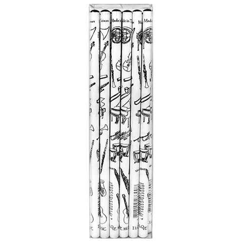 GP-033 圓桿塗頭木頭鉛筆-白底樂器版