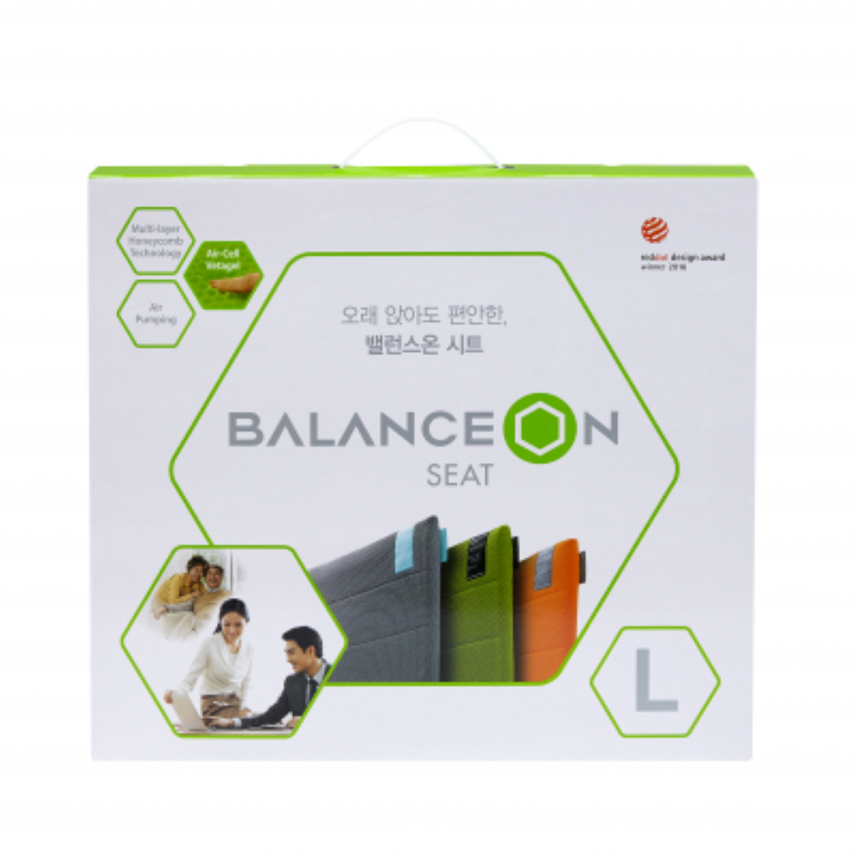 BALANCEON - 蜂巢凝膠健康坐墊 (大碼)  | 韓國專利設計及獲獎坐墊，透氣蜂巢凝膠構造，減壓保持脊骨健康