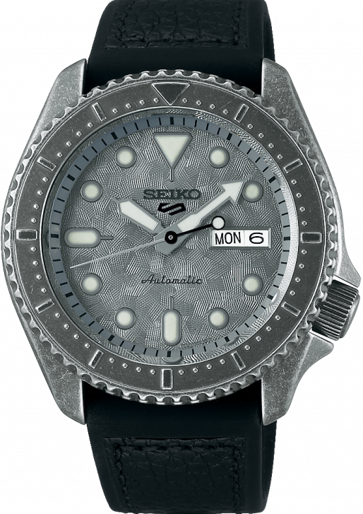 萬年鐘錶 - SEIKO  5 Sports   舊化銀 - 機械水鬼   SRPE79K1 / 4R36-09A0H  錶徑42.5MM